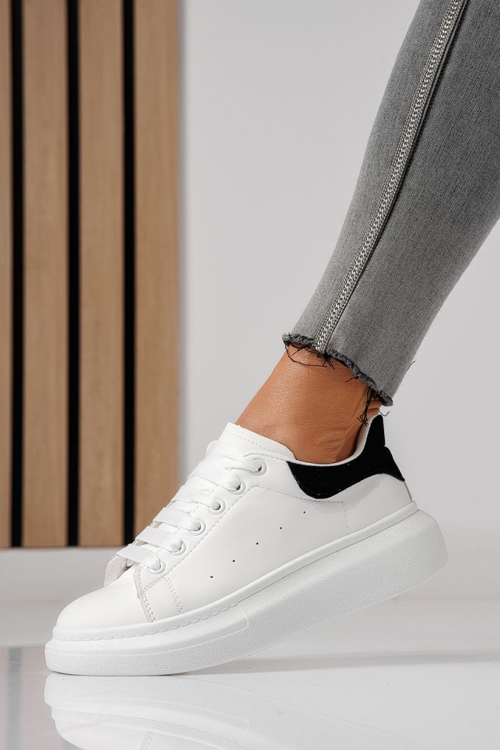 Női fehér ekológikus bőr tornacipő Raya #24180