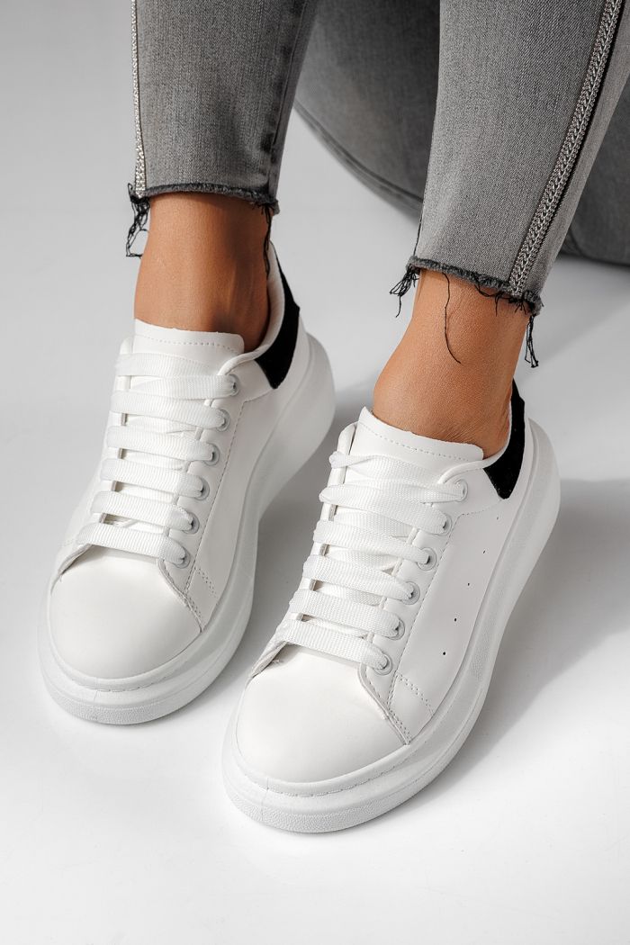 Női fehér ekológikus bőr tornacipő Raya #24180