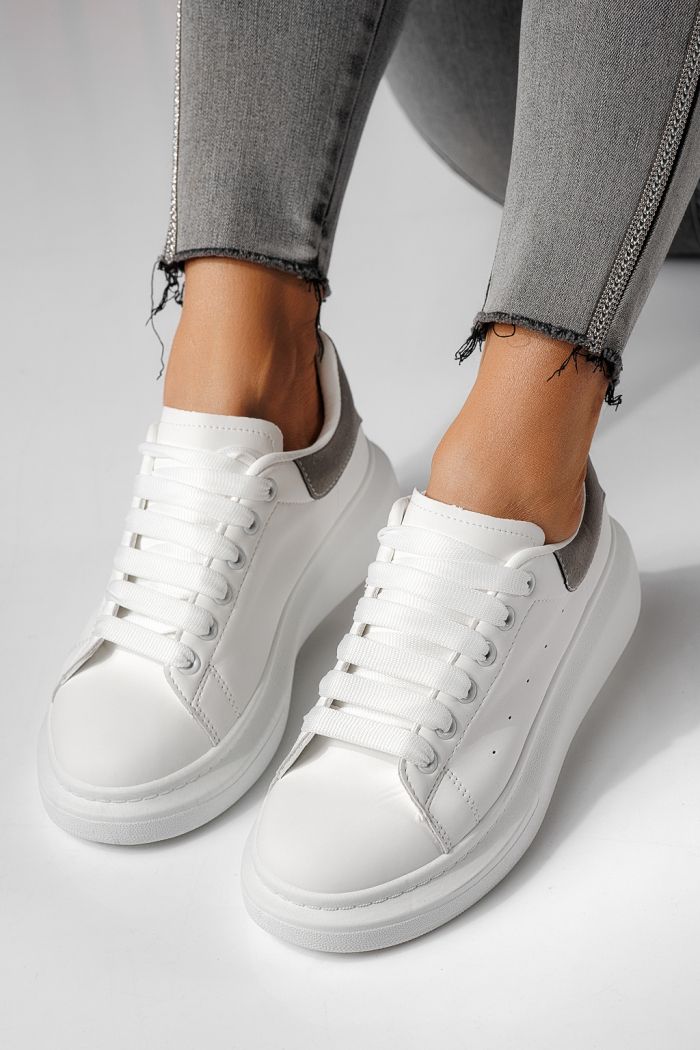 Női sportcipők fehér öko bőrből készült Raya #24181