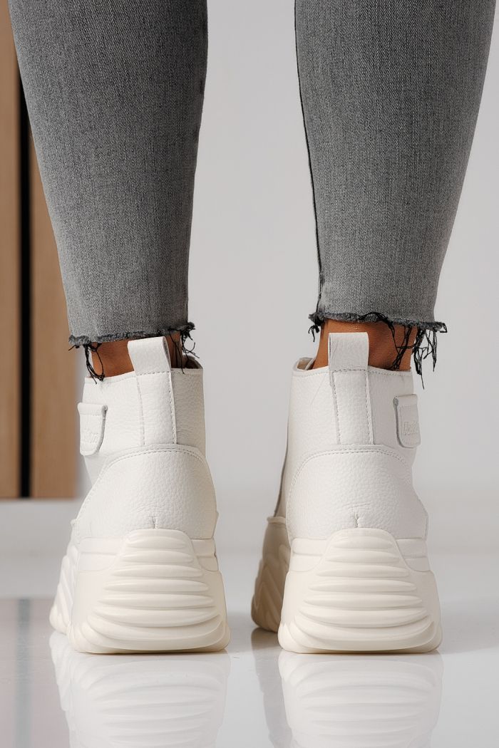 Női sportcipők bézs öko bőrből készült Lea #24150