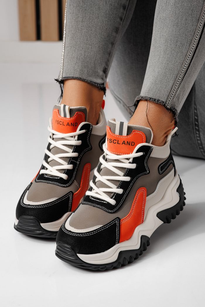 Női szürke sportcipő ekológikus bőrből Maya #24157