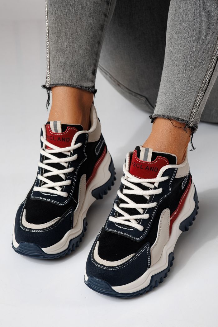 Kék színű női tornacipő ekológikus bőrből Maya #24158