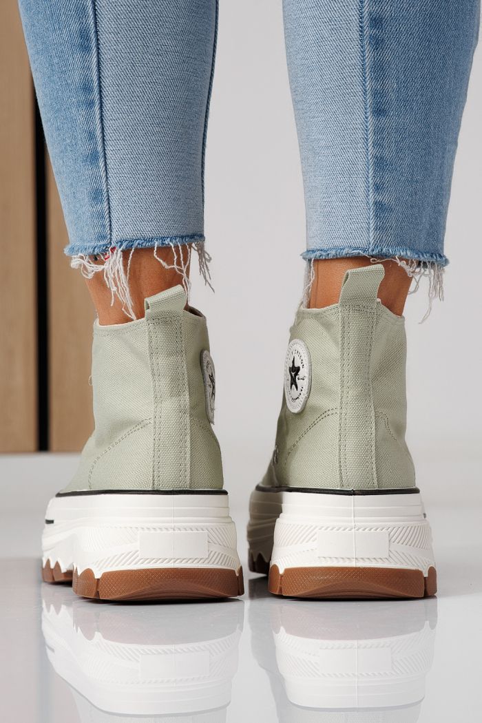 Női zöld textil tornacipő Seline #24187