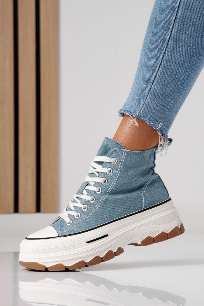 Női kék textil tornacipő Seline #24185