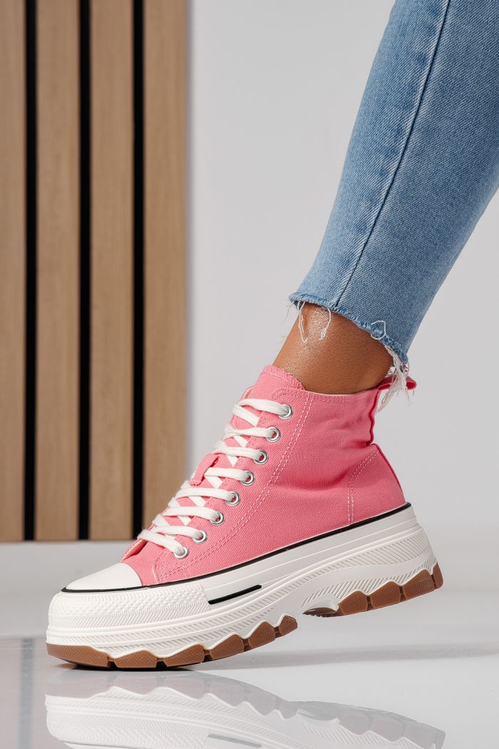 Női rózsaszín textil tornacipő Seline #24183