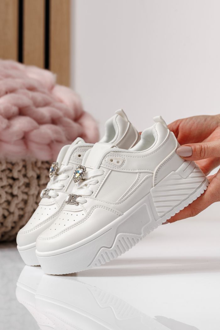 Gyerekcipők fehér öko bőrből készült Ariana #24012