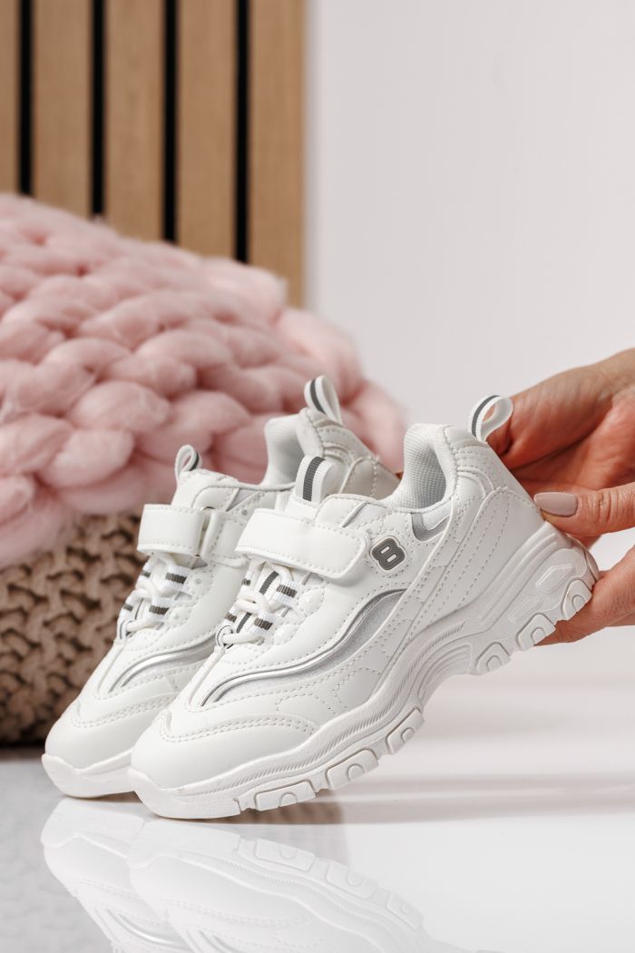 Gyerekcipők fehér öko bőrből készült Arya #24029