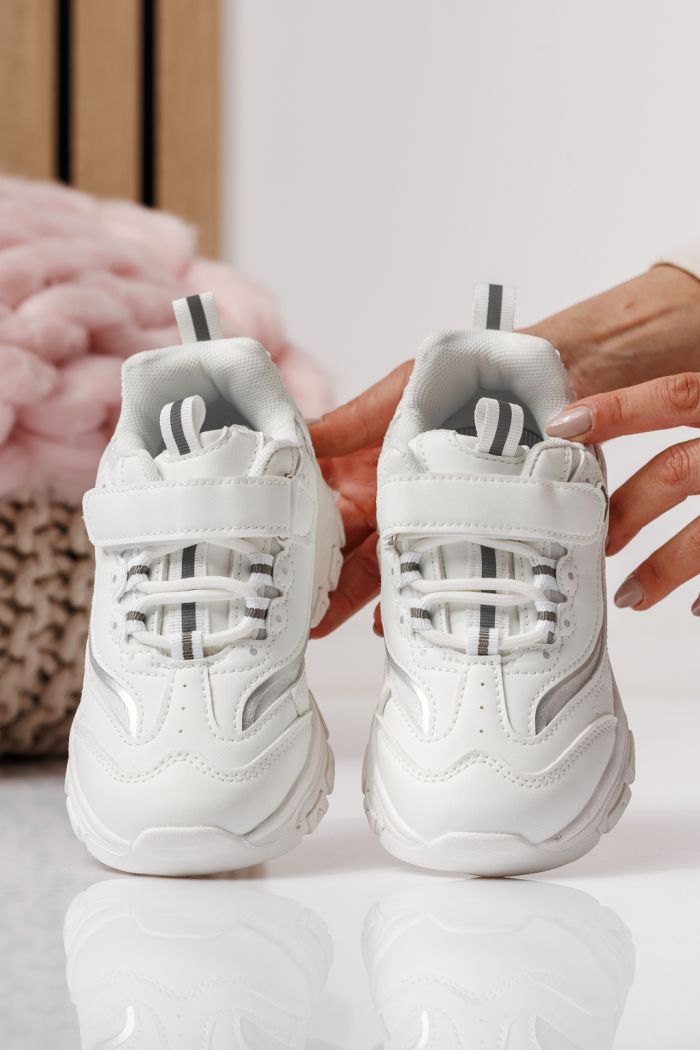 Gyerekcipők fehér öko bőrből készült Arya #24029