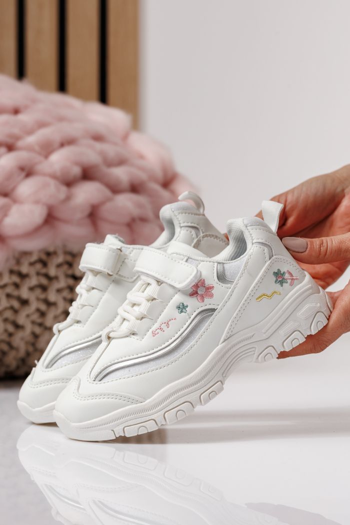 Gyerekcipők fehér öko bőrből készült Arya #24044