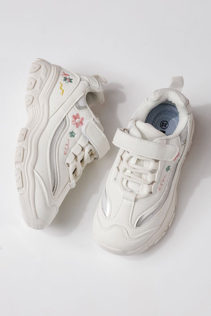 Gyerekcipők fehér öko bőrből készült Arya #24044