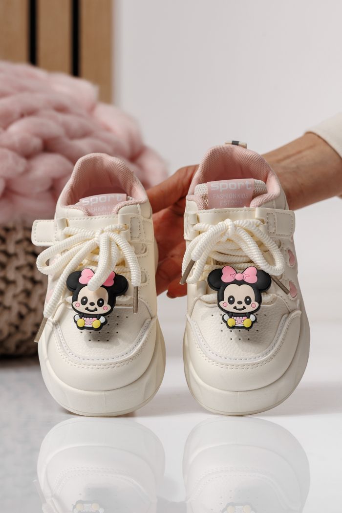 Gyerekcipők fehér öko bőrből készült Aylin #24009