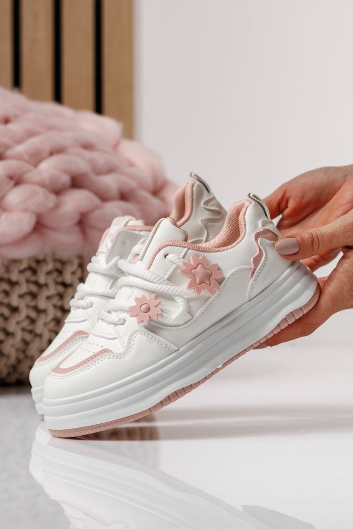 Gyerekcipők rózsaszín öko bőrből készült Becca #24048