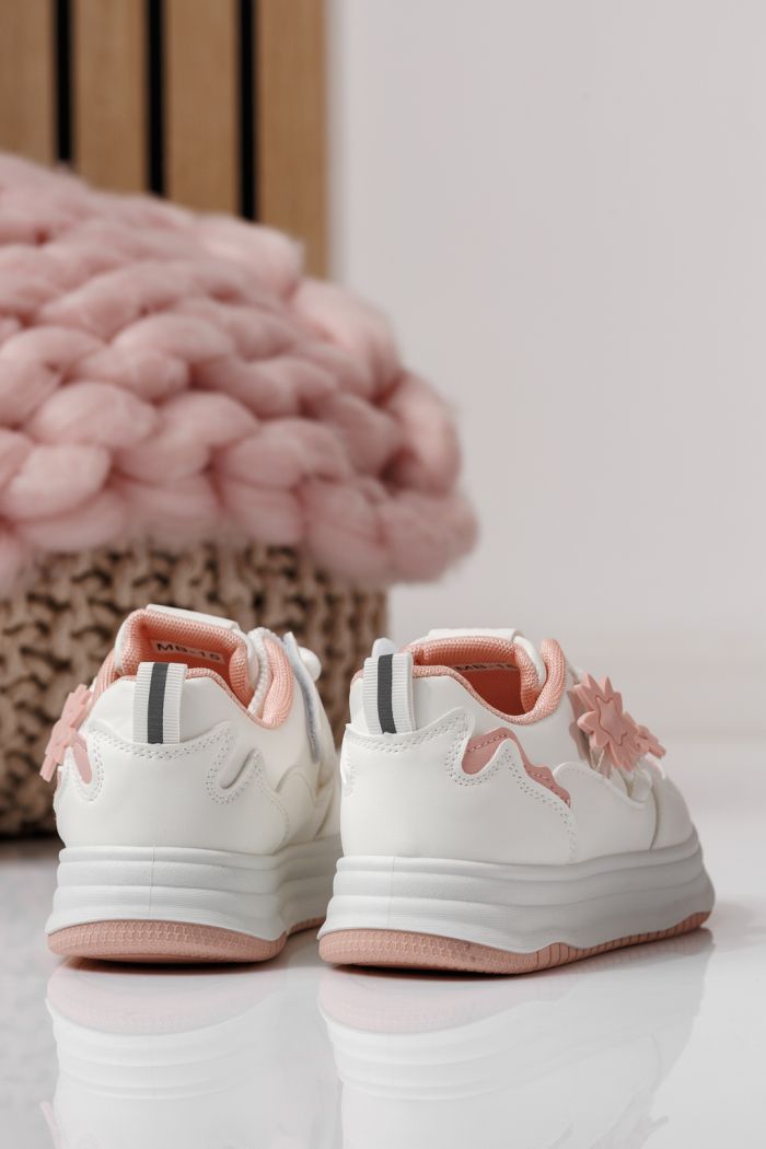 Gyerekcipők rózsaszín öko bőrből készült Becca #24048