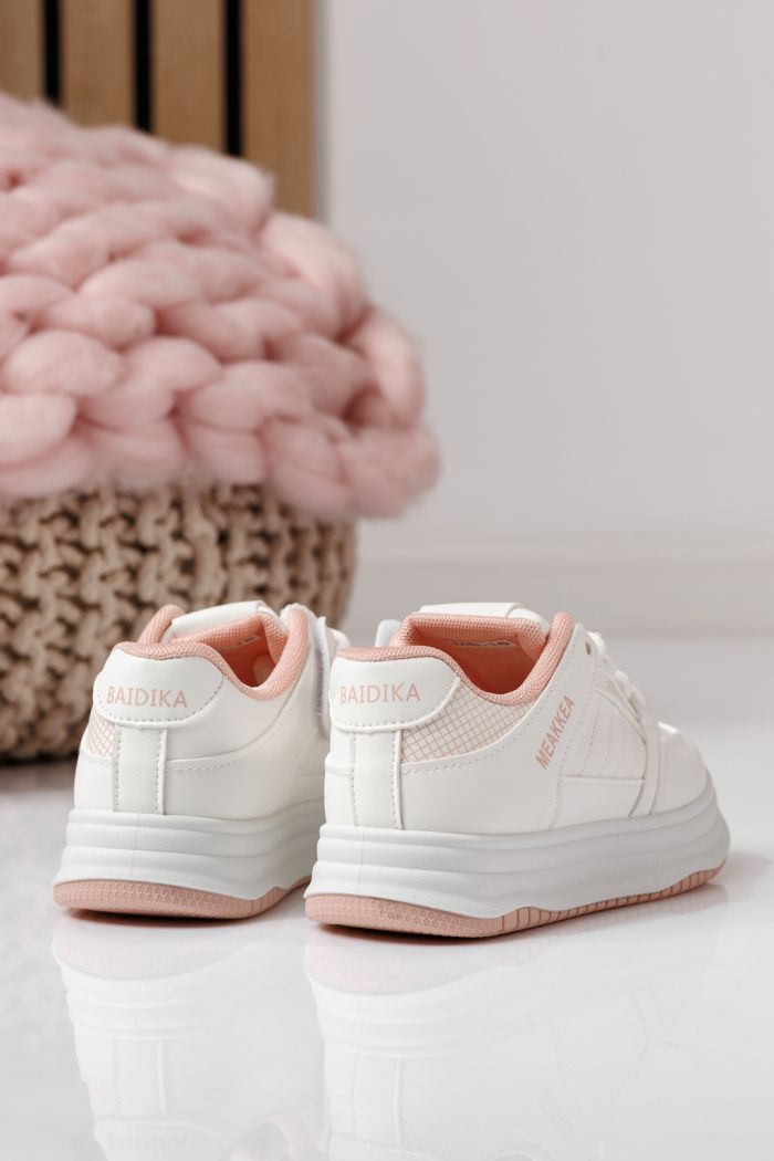 Gyerekcipők rózsaszín öko bőrből készült Asena #24024