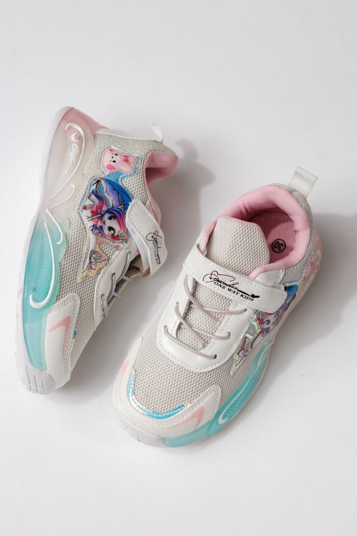 Gyerekcipők rózsaszín textil anyagból készült Flori #24022