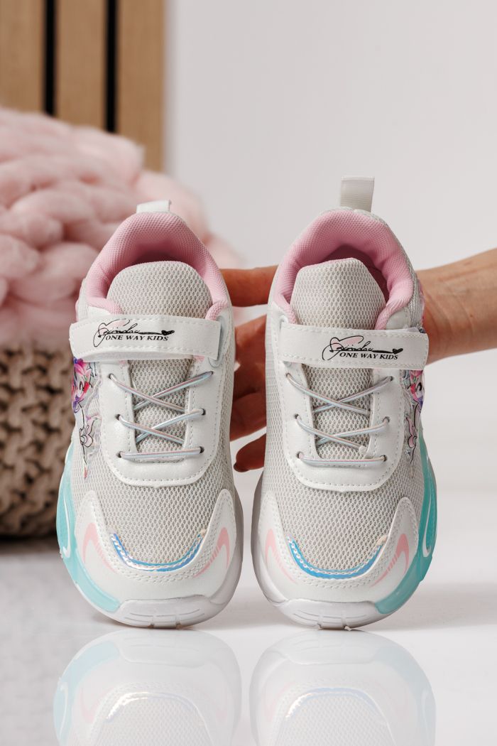 Gyerekcipők fehér textil anyagból készült Flori #24035