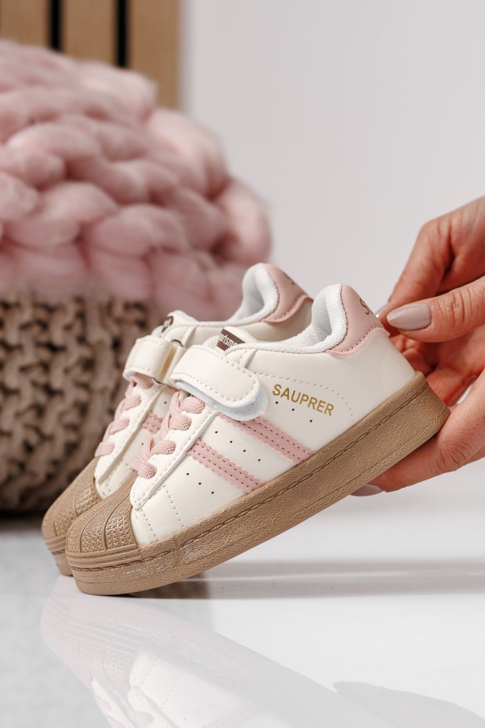 Gyerekcipők rózsaszín öko bőrből készült Allana #24020