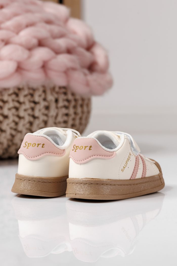 Gyerekcipők rózsaszín öko bőrből készült Allana #24020