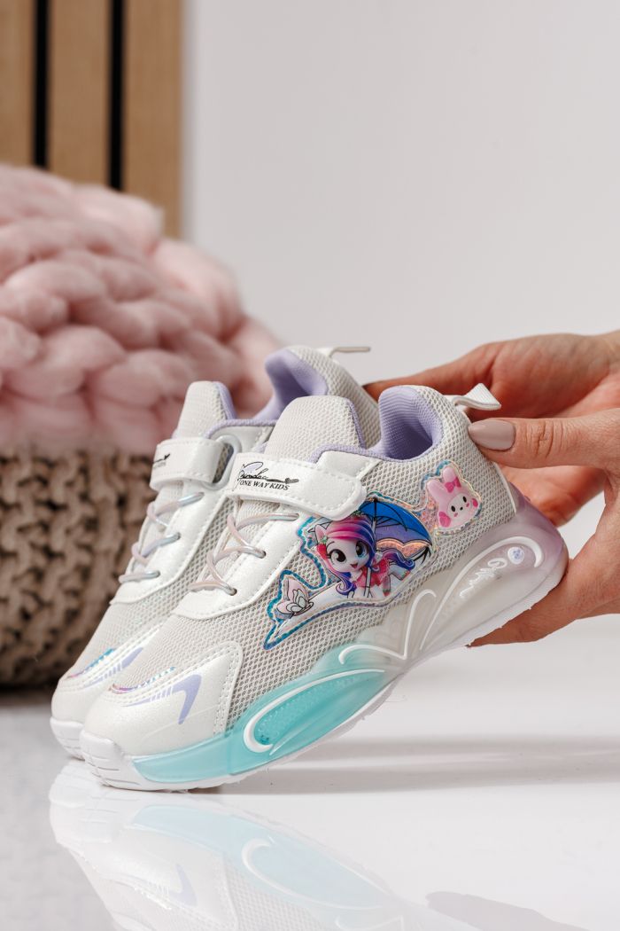 Gyerekcipők mályvaszínű textil anyagból készült Flori #24021