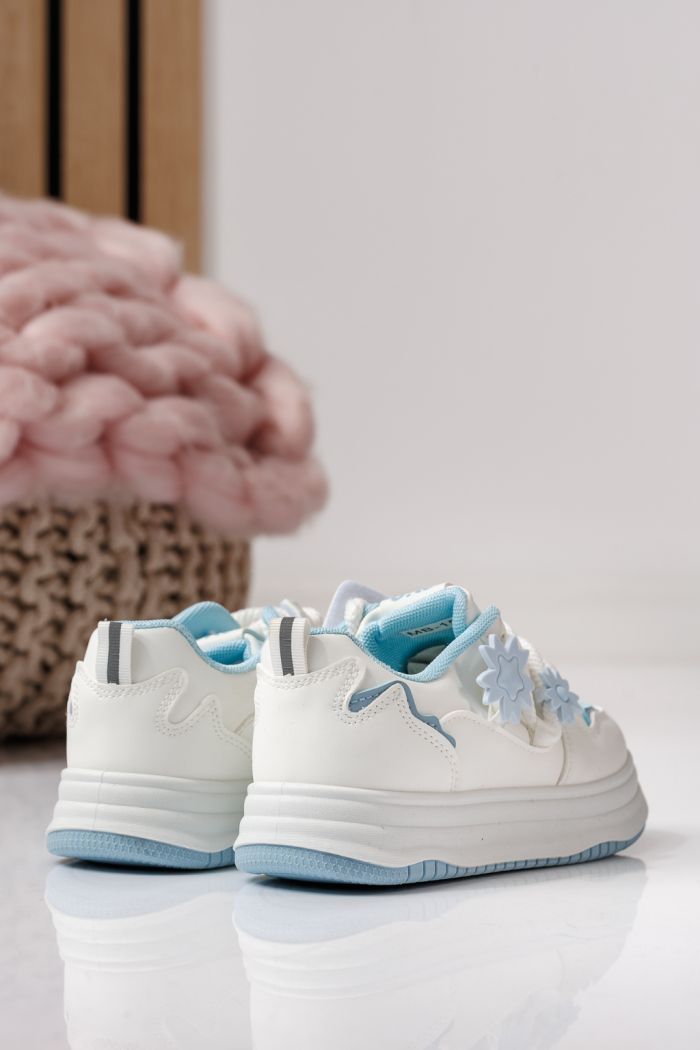 Gyerekcipők kék öko bőrből készült Becca #24047