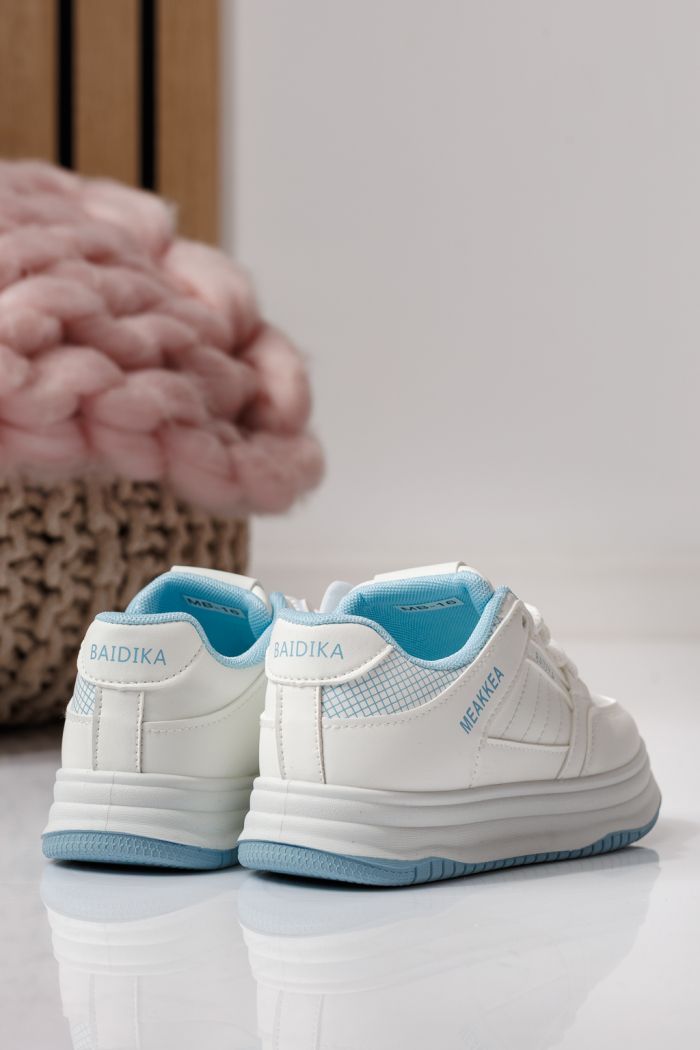 Gyerekcipők kék öko bőrből készült Asena #24026