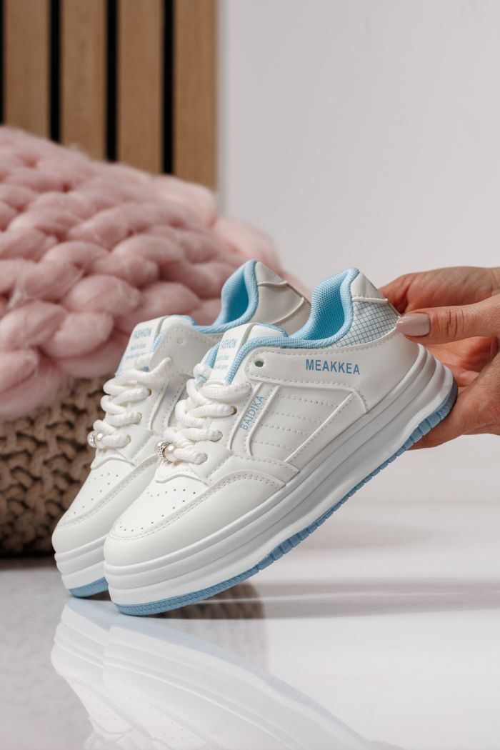 Gyerekcipők kék öko bőrből készült Asena #24026