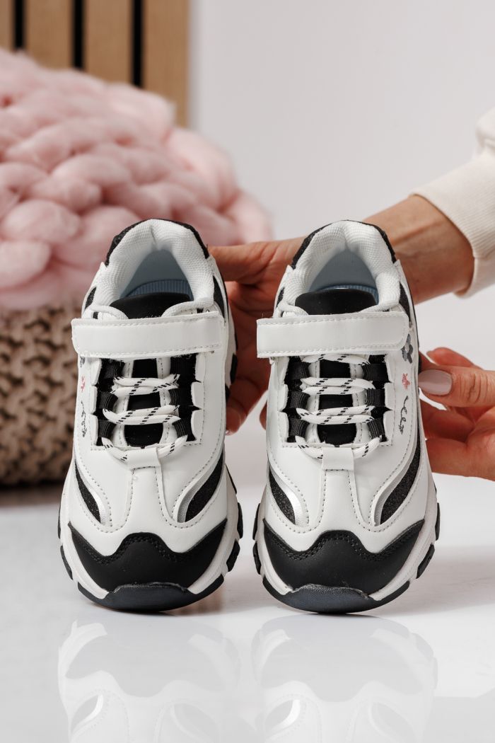 Gyerekcipők fekete öko bőrből készült Arya #24042