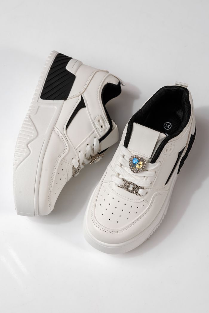 Gyerekcipők fehér öko bőrből készült Ariana #24014