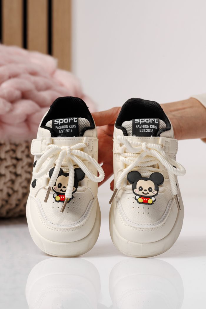 Gyerekcipők fehér öko bőrből készült Aylin #24011