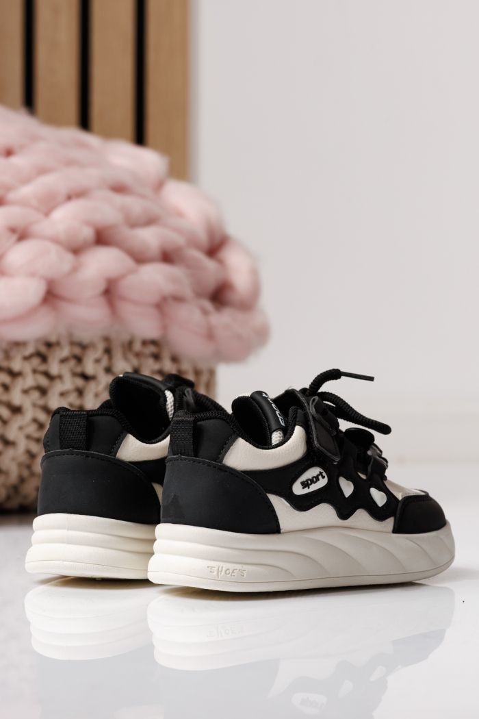 Gyerekcipők fekete öko bőrből készült Aylin #24010