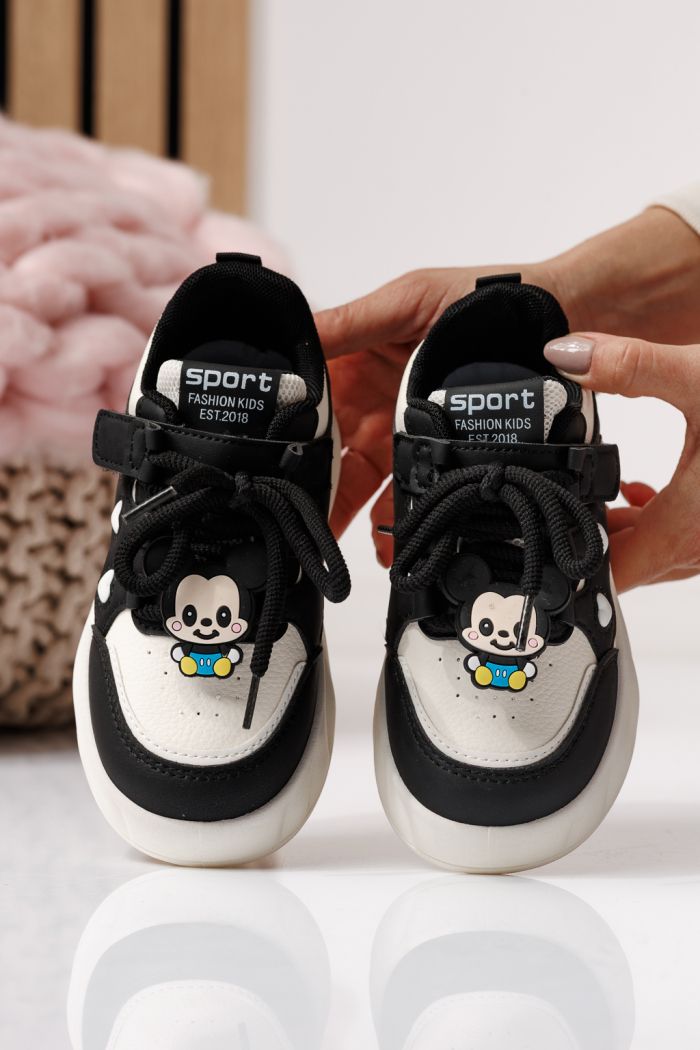 Gyerekcipők fekete öko bőrből készült Aylin #24010