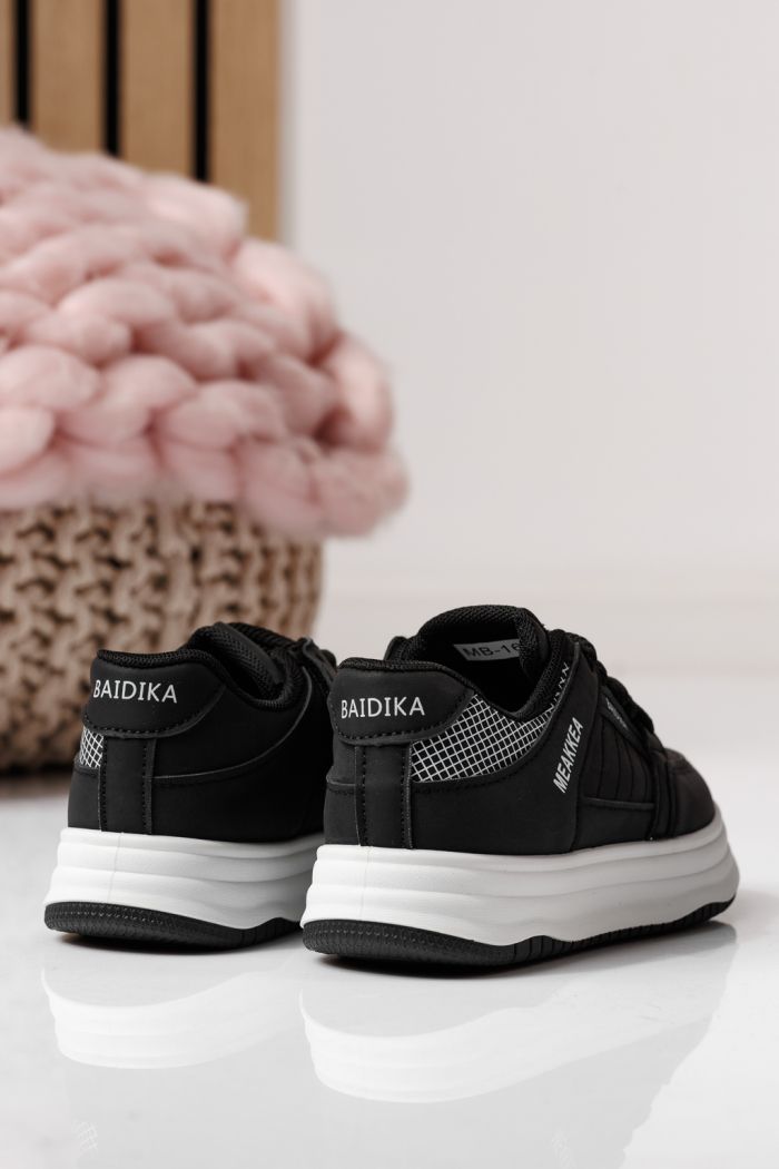 Gyerekcipők fekete öko bőrből készült Asena #24027