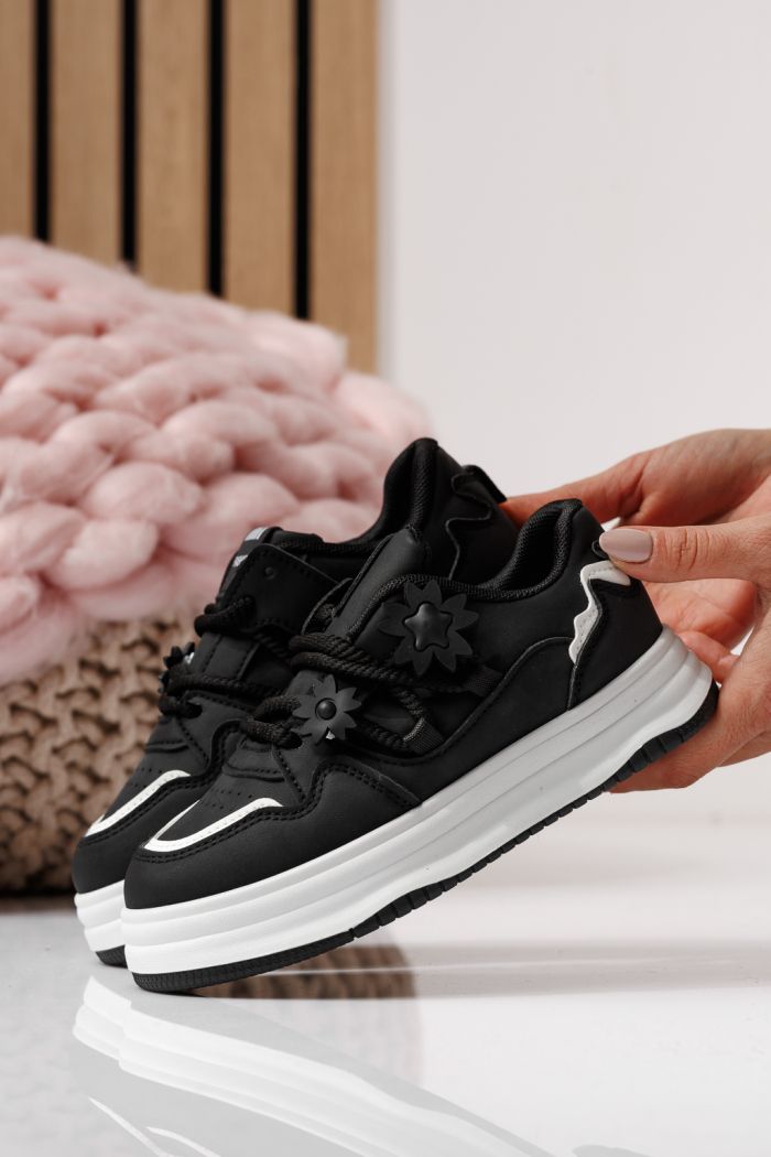 Gyerekcipők fekete öko bőrből készült Becca #24049