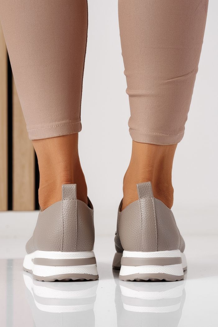 Női szürke alkalmi cipő ekológikus bőrből Lara #24202