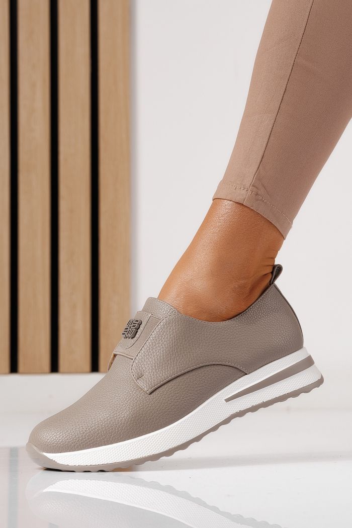 Női szürke alkalmi cipő ekológikus bőrből Lara #24202