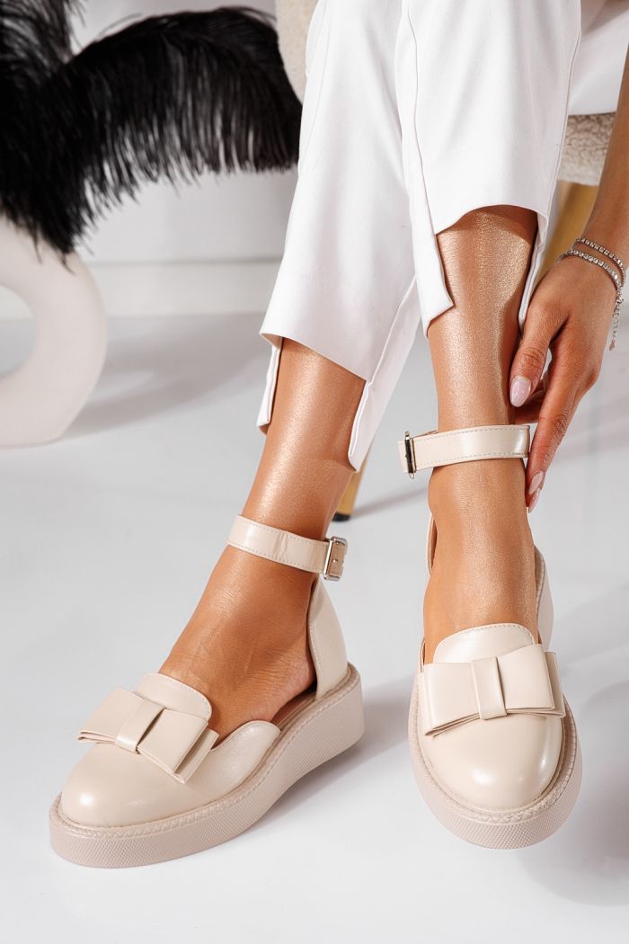 Willy Női Alkalmi Cipő Bézs Ökológiai Bőrből #24211