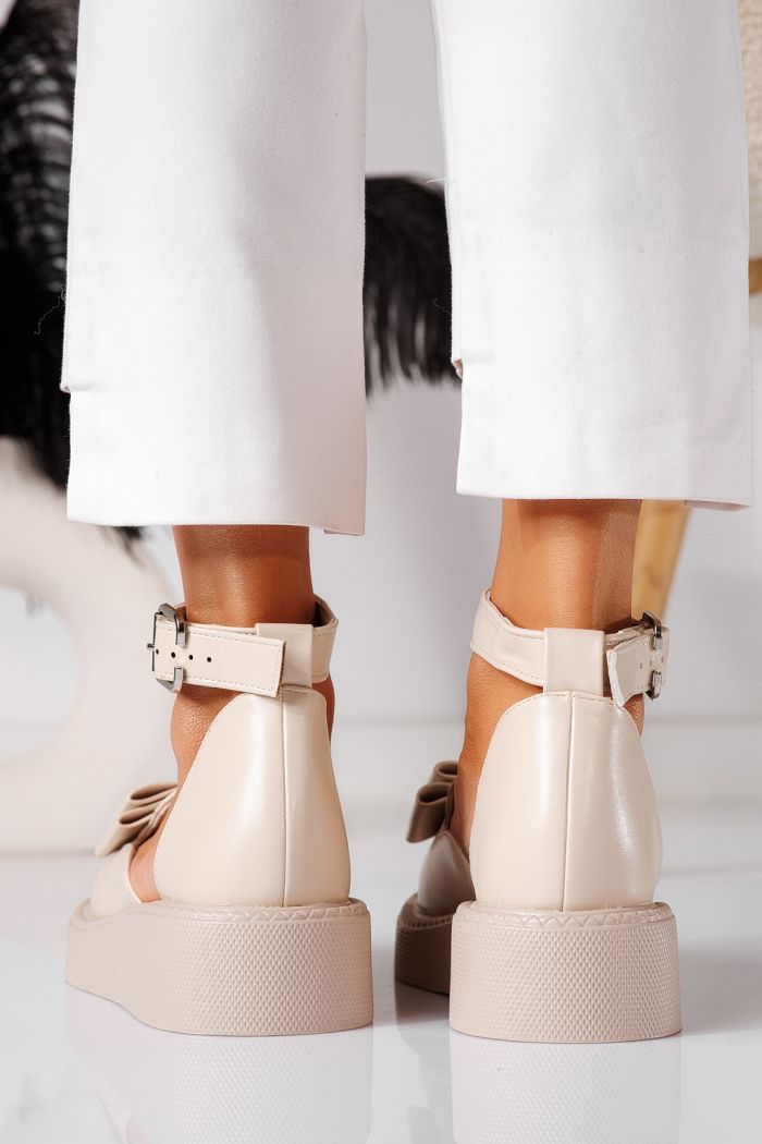 Willy Női Alkalmi Cipő Bézs Ökológiai Bőrből #24211