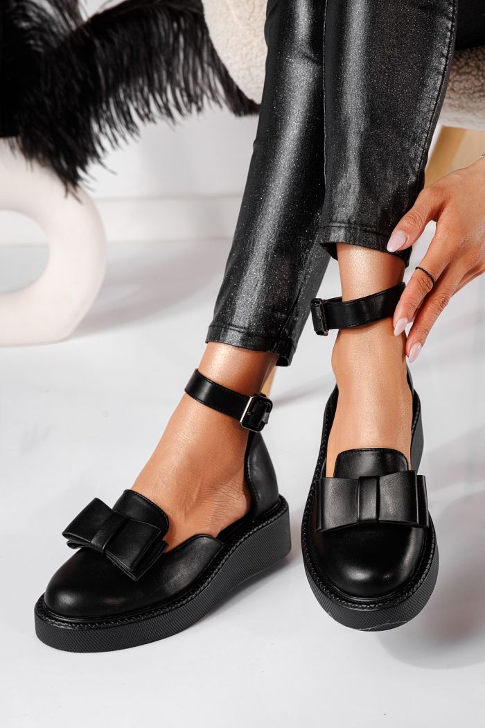 Willy Női Alkalmi Cipő Fekete Ökológiai Bőrből #24212