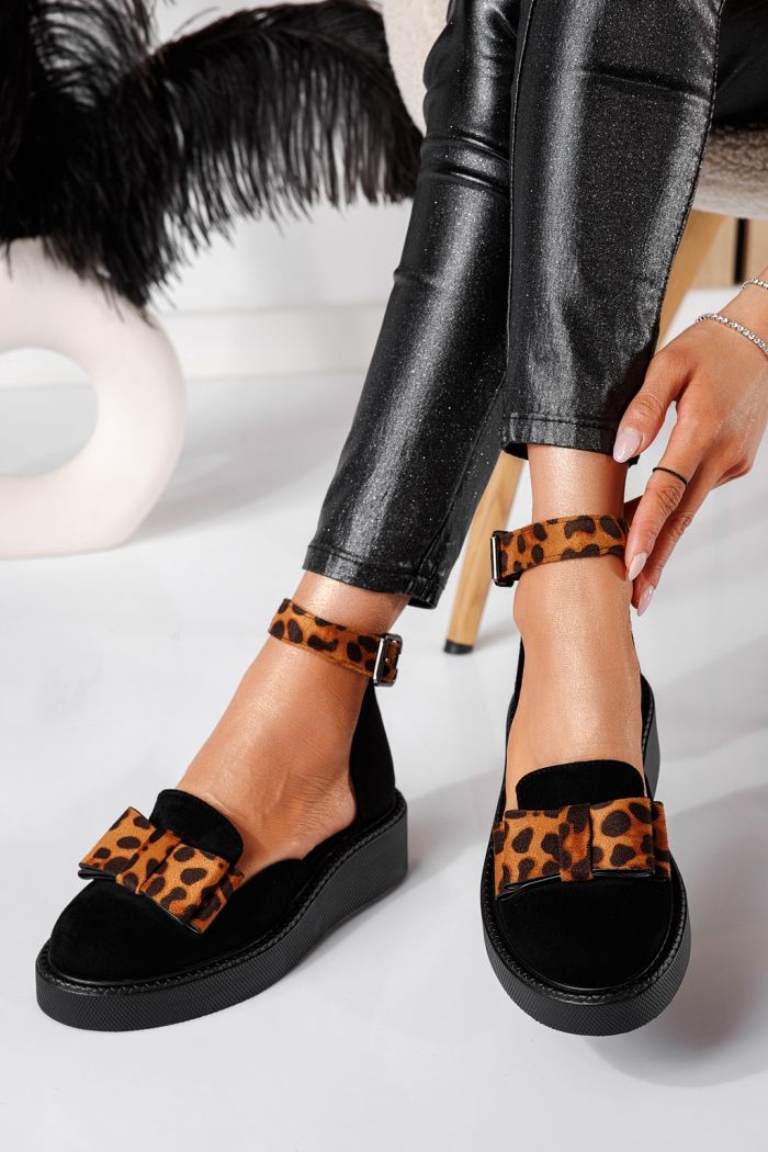 Willy Női Alkalmi Cipő Leopárd Velúr Ökológiai Bőrből #24219