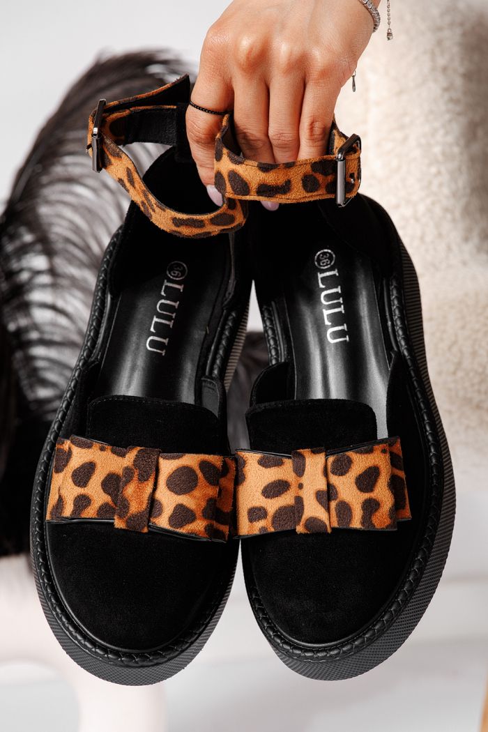 Willy Női Alkalmi Cipő Leopárd Velúr Ökológiai Bőrből #24219