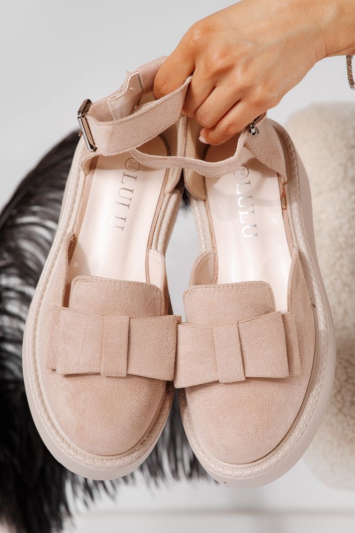 Willy Női Alkalmi Cipő Bézs Velúr Ökológiai Bőrből #24221