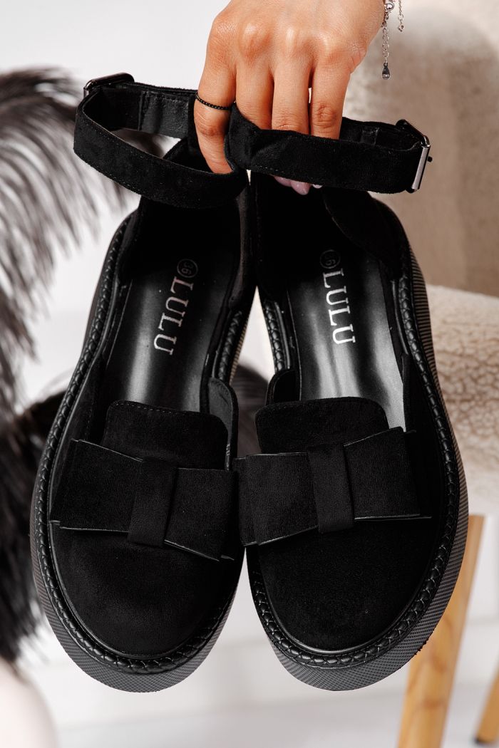 Willy Női Alkalmi Cipő Fekete Velúr Ökológiai Bőrből #24222