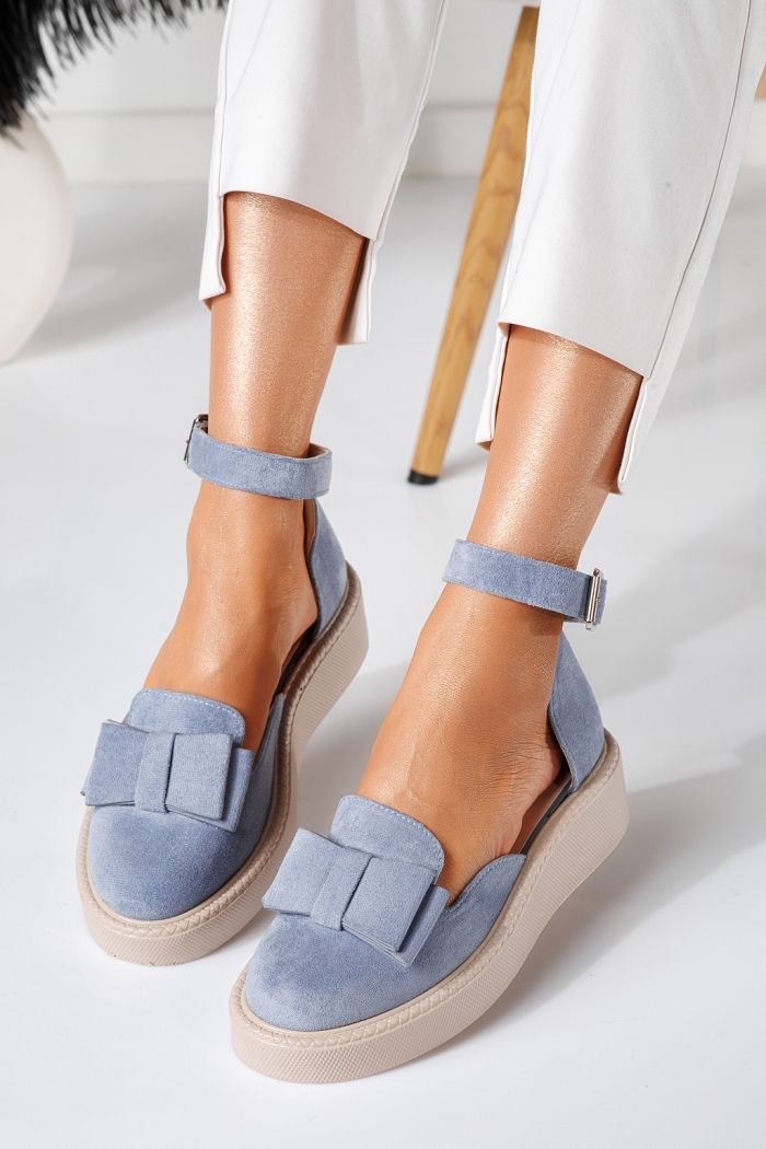 Willy Női Alkalmi Cipő Kék Velúr Ökológiai Bőrből #24224