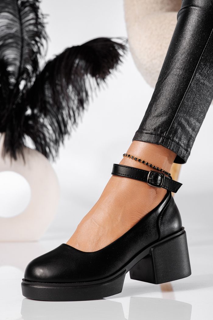 Troya Női Alkalmi Cipő Fekete Ökológiai Lakkbőr #24228