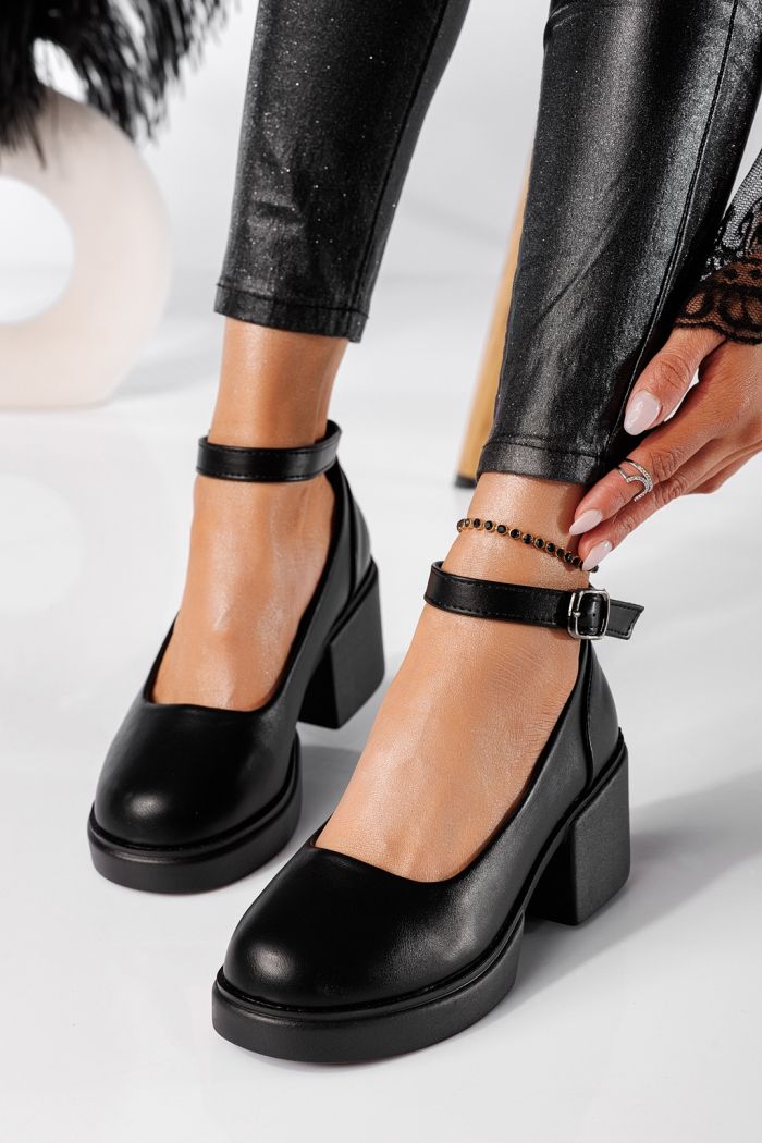 Troya Női Alkalmi Cipő Fekete Ökológiai Lakkbőr #24228