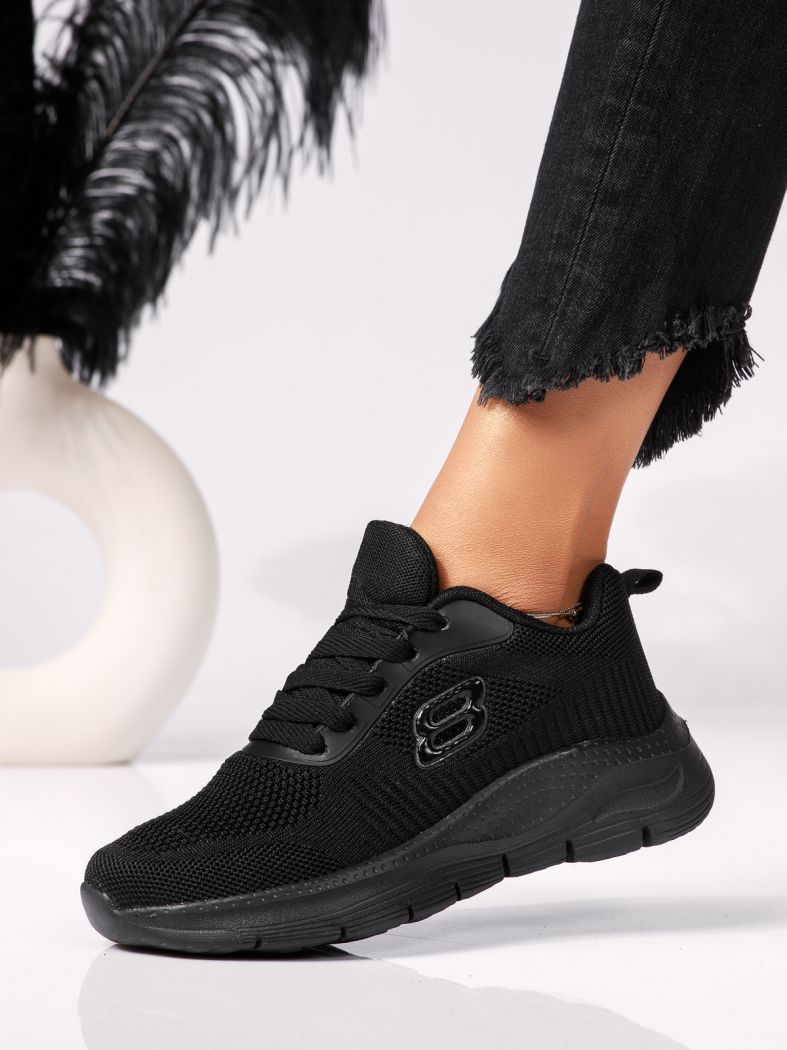 Mia Női Sportcipő Fekete Textil Anyagból #24288