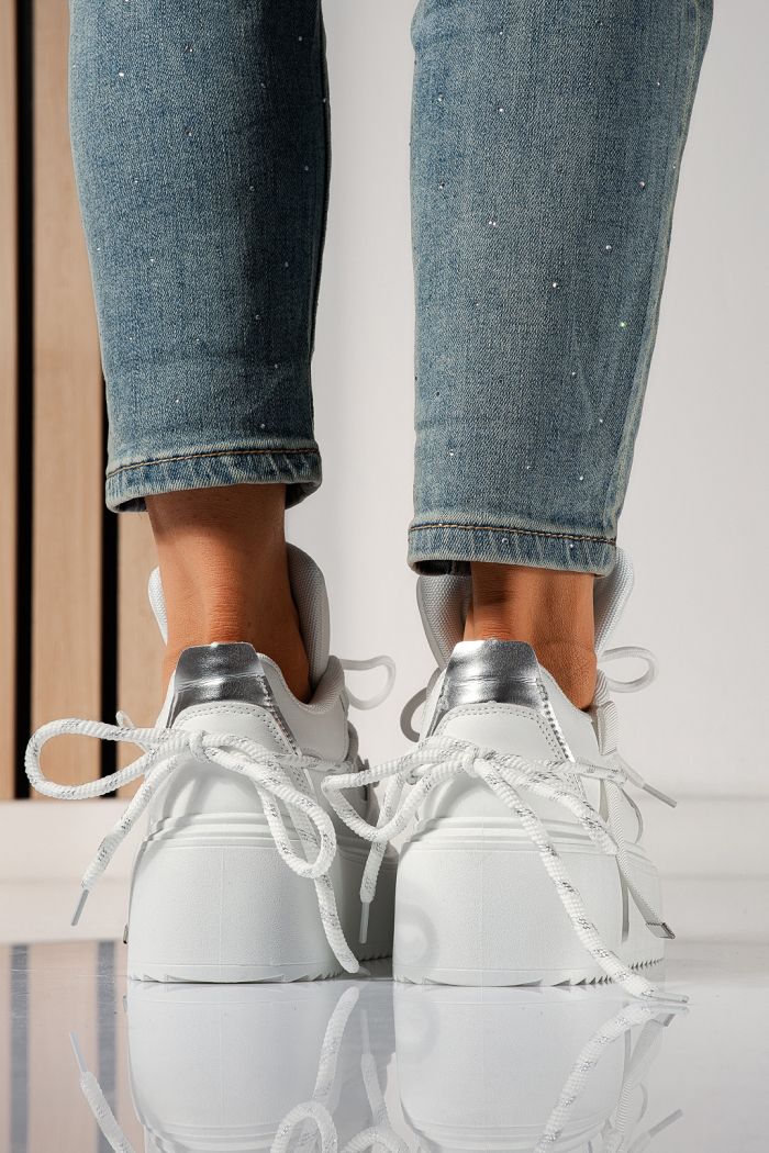 Női fehér tornacipő ökobőrből Elvira #24306