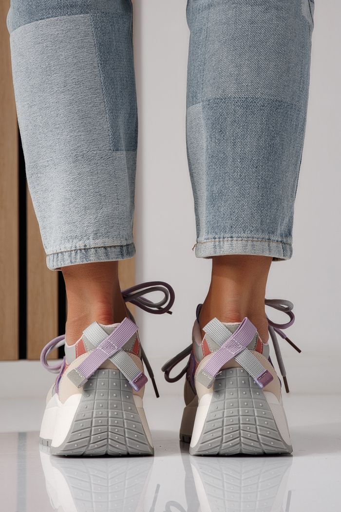 Női tornacipő ekológikus lila bőrből Missy #24239