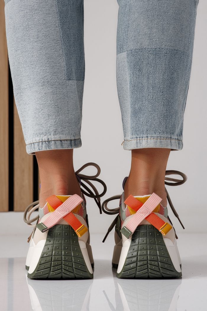 Zöld női tornacipő ekológikus bőrből Missy #24241