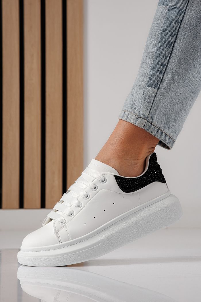 Női fehér sportcipő ekológikus bőrből Raya #24236